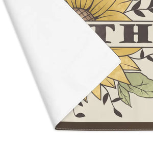 Faith Sunflower Placemat - Vibrant Table Decor - Idigitalstock - 18’’ × 14’’ - Placemats
