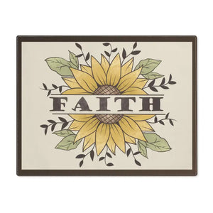 Faith Sunflower Placemat - Vibrant Table Decor - Idigitalstock - 18’’ × 14’’ - Placemats