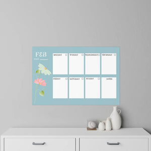 Vibrant February Planner Wall Decals - Durable Polyester - Dipaliz - Home Decor