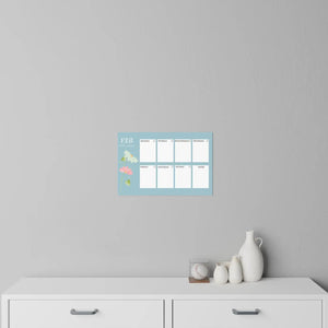 Vibrant February Planner Wall Decals - Durable Polyester - Dipaliz - Home Decor