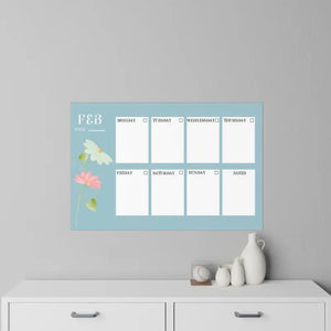 Wall Decals February Planner Durable Polyester Art - Dipaliz - Home Decor