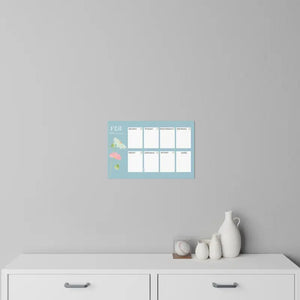Wall Decals February Planner Durable Polyester Art - Dipaliz - Home Decor