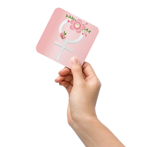 Chic Pink Flowers Heat Resistant Coaster - Female Symbol - Dipaliz - Coasters