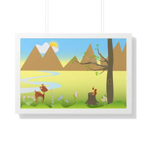 Framed Horizontal Poster - Flora Fauna Archive Art - Dipaliz - 30’’ x 20’’ / White - Posters Prints & Visual Artwork