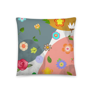 Floral Throw Pillow – Soft Polyester Decor - Dipaliz - Pillows