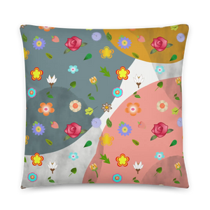 Floral Throw Pillow – Soft Polyester Decor - Dipaliz - Pillows