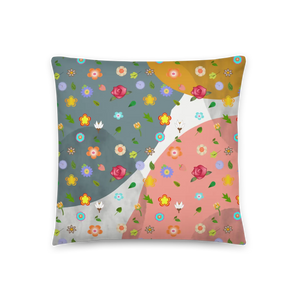 Floral Throw Pillow – Soft Polyester Decor - Dipaliz - Pillows