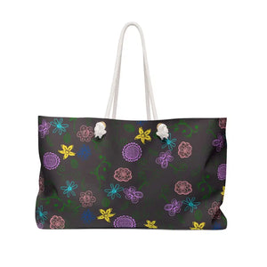 Floral Weekender Bag - Oversized Polyester Travel Tote - Dipaliz - 24’’ × 13’’ - Bags
