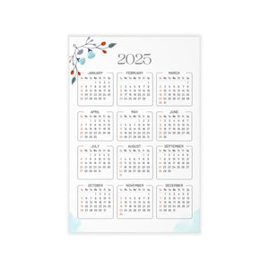 Wall Decals Floral Calendar - Durable Polyester Design - Dipaliz - 12’’ x 18’’ - Home Decor