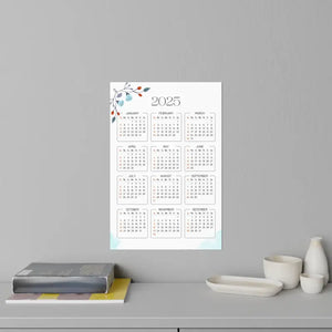 Wall Decals Floral Calendar - Durable Polyester Design - Dipaliz - Home Decor