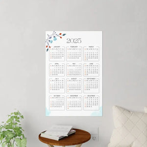 Wall Decals Floral Calendar - Durable Polyester Design - Dipaliz - Home Decor