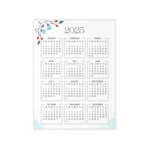 Wall Decals Floral Calendar - Durable Polyester Design - Dipaliz - 18’’ x 24’’ - Home Decor