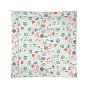 Floral Pattern Comforter - 88’’ × - Quilts & Comforters