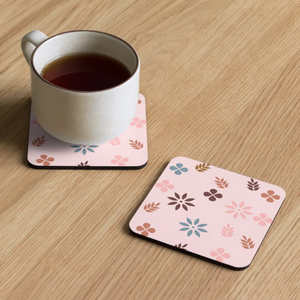 Vibrant Floral Coaster - Heat Resistant Pink Design - Dipaliz - Coasters