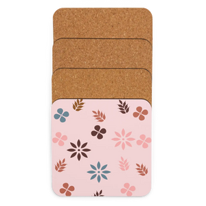 Vibrant Floral Coaster - Heat Resistant Pink Design - Dipaliz - Coasters