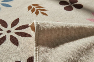 Floral Mink Cotton Towel – Fast Drying Beach - Dipaliz - Towels