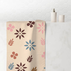 Floral Mink Cotton Towel – Fast Drying Beach - Dipaliz - Towels