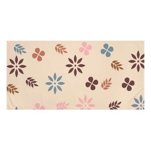 Floral Mink Cotton Towel – Fast Drying Beach - Dipaliz - Towels
