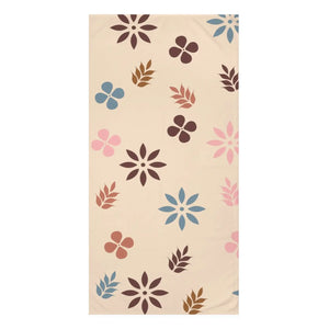 Floral Mink Cotton Towel – Fast Drying Beach - Dipaliz - Towels