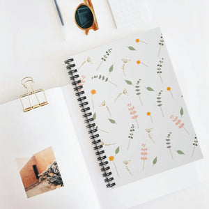 Vibrant Notebook Ruled Line - Floral Spiral Journal - Dipaliz - Office Supplies
