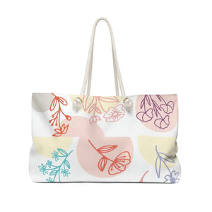 Trendy Floral Weekender Tote - Oversized Spring Bag - Dipaliz - Bags