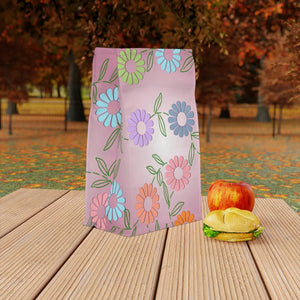 Vibrant Floral Pattern Lunch Bag Polyester Insulated Dipaliz - Bags