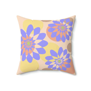 Floral Pattern Pillow – Polyester Square - Dipaliz - Throw Pillows