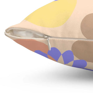 Floral Pattern Pillow – Polyester Square - Dipaliz - Throw Pillows
