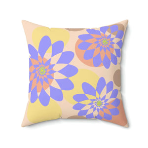 Floral Pattern Pillow – Polyester Square - Dipaliz - Throw Pillows