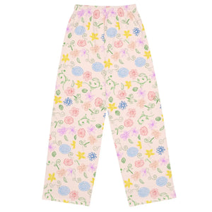 Cozy Wide Leg Pants - Soft Jersey Lounge Style - Dipaliz