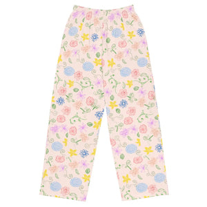 Cozy Wide Leg Pants - Soft Jersey Lounge Style - Dipaliz