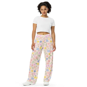 Cozy Wide Leg Pants - Soft Jersey Lounge Style - Dipaliz