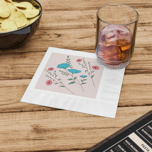 White Coined Napkins – Modern Party Paper - Dipaliz