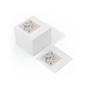 White Coined Napkins – Modern Party Paper - Dipaliz