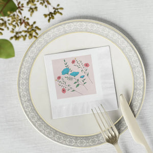 White Coined Napkins – Modern Party Paper - Dipaliz