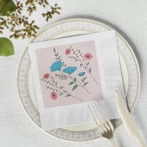 White Coined Napkins – Modern Party Paper - Dipaliz