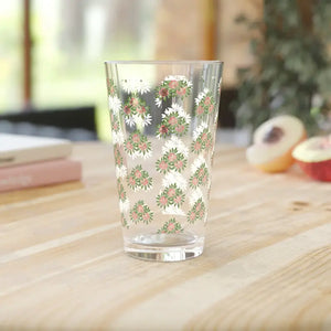 Floral Pint Glass 16oz - Beer Glasses