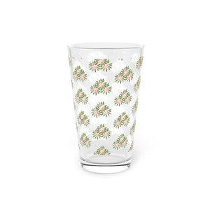 Floral Pint Glass 16oz - Beer Glasses