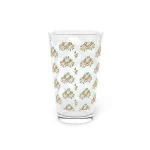 Floral Pint Glass 16oz - Beer Glasses
