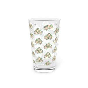 Floral Pint Glass 16oz - Beer Glasses
