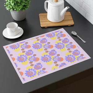 Floral Purple Placemat - Vibrant Dining Table Decor - Dipaliz - 18’’ × 14’’ - Placemats