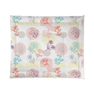 Floral Print Polyester Comforter – Soft Bedding - Dipaliz - Quilts & Comforters