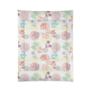 Floral Print Polyester Comforter – Soft Bedding - Dipaliz - Quilts & Comforters