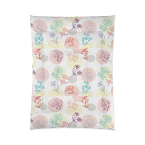 Floral Print Polyester Comforter – Soft Bedding - Dipaliz - Quilts & Comforters