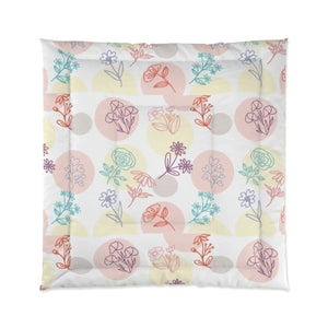 Floral Print Polyester Comforter – Soft Bedding - Dipaliz - Quilts & Comforters