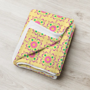Floral Print Throw Blanket – Soft Silk Touch - Dipaliz - Blankets