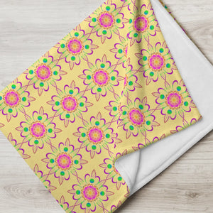 Floral Print Throw Blanket – Soft Silk Touch - Dipaliz - Blankets