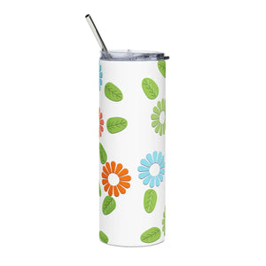 Skinny Tumbler with Color Matching Straw - Tapered 20oz - Dipaliz - White / Mug