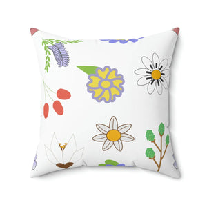 Vibrant Floral Throw Pillow - Polyester Square Design - Dipaliz - Pillows