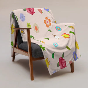 Floral Throw Blanket – Soft Silk Touch 50x60 - Dipaliz - Blankets